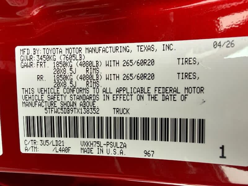 2026 Toyota Tundra Limited Hybrid CrewMax 5.5 Bed