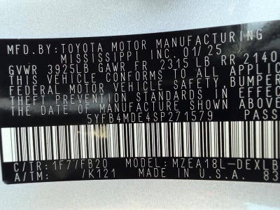 2025 Toyota Corolla LE CVT