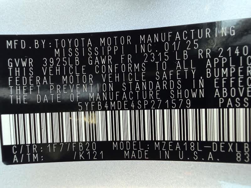 2025 Toyota Corolla LE CVT