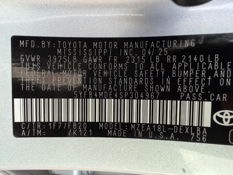 2025 Toyota Corolla LE CVT