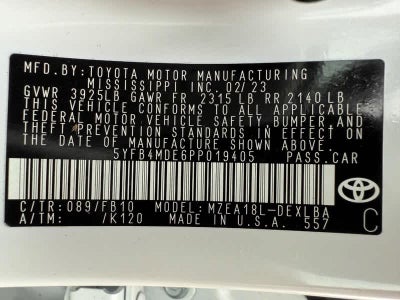 2023 Toyota Corolla LE CVT