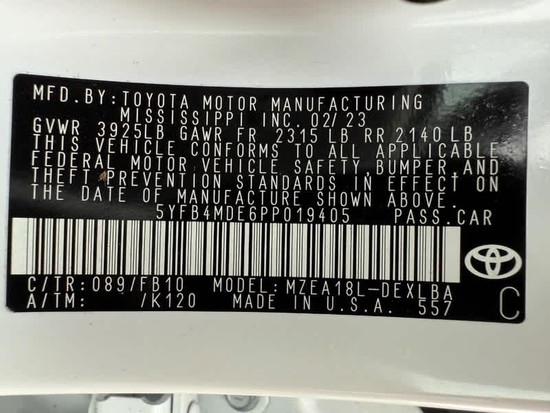 2023 Toyota Corolla LE CVT