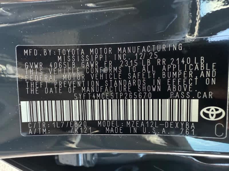 2026 Toyota Corolla XSE CVT