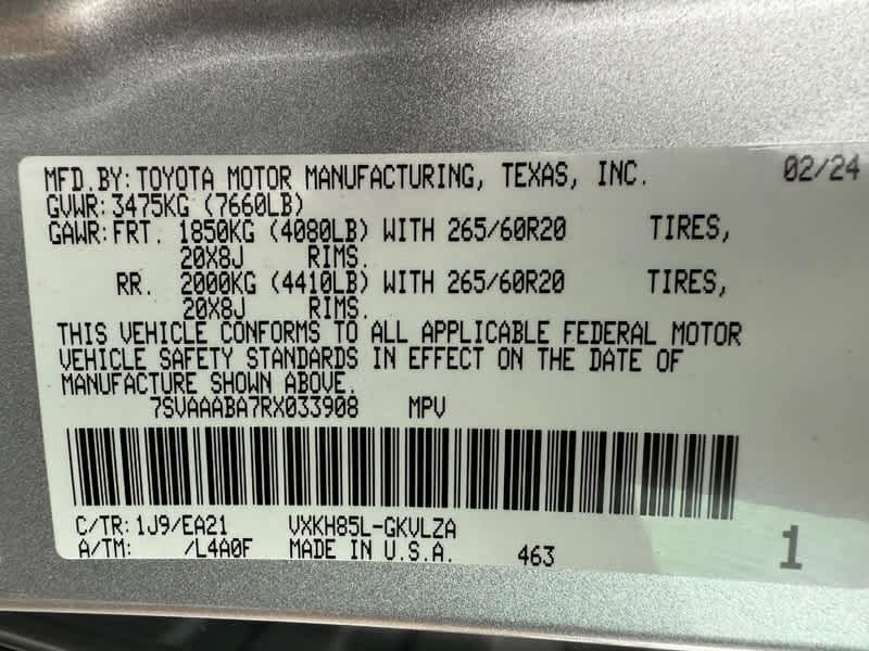 2024 Toyota Sequoia Limited 4WD