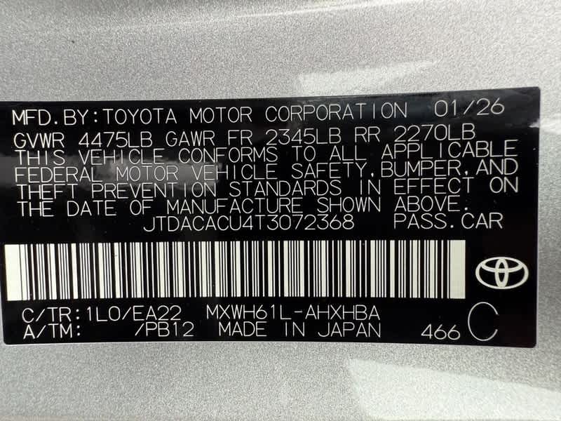 2026 Toyota Prius Plug-In Hybrid XSE Premium