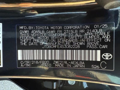 2025 Toyota Corolla Hybrid LE FWD