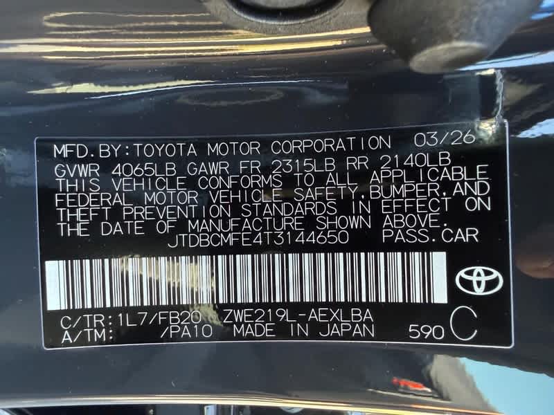 2026 Toyota Corolla Hybrid LE FWD
