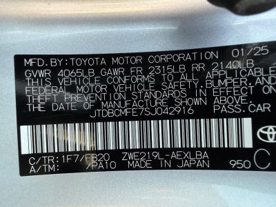 2025 Toyota Corolla Hybrid LE FWD