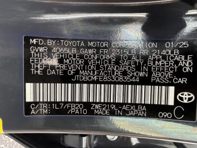 2025 Toyota Corolla Hybrid LE FWD