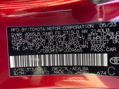 2023 Toyota Corolla Hybrid LE FWD