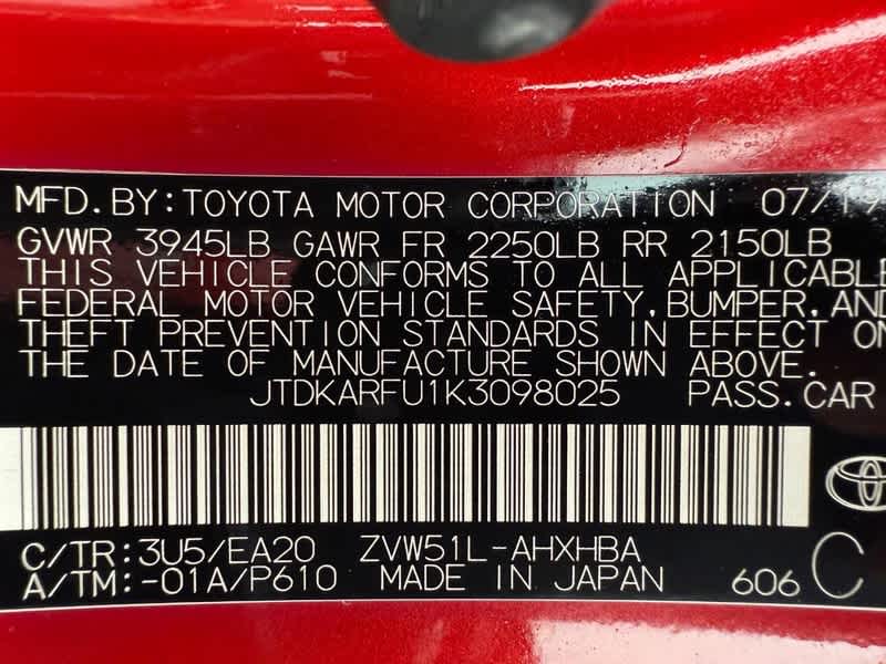 2019 Toyota Prius XLE