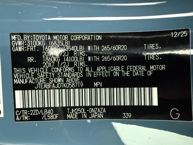 2026 Toyota Land Cruiser 4WD