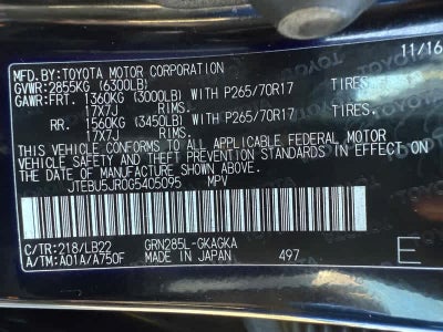 2016 Toyota 4Runner 4WD 4dr V6 SR5 Premium