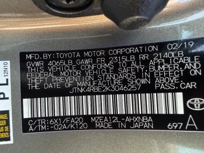 2019 Toyota Corolla Hatchback SE CVT